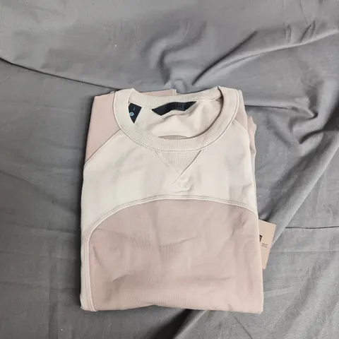 LULULEMON X SAUL NASH - FRENCH TERRY TIGHT-FIT T-SHIRT – BEIGE/PINK (SIZE L) 