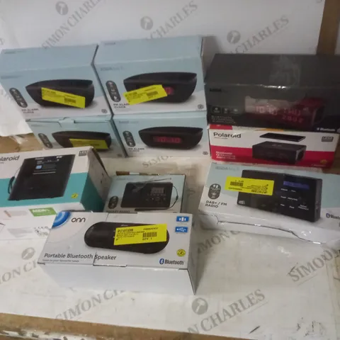 LOT OF 10 ASSORTED RADIOS, ALARM CLOCKS AND BLUETOOTH SPEAKERS