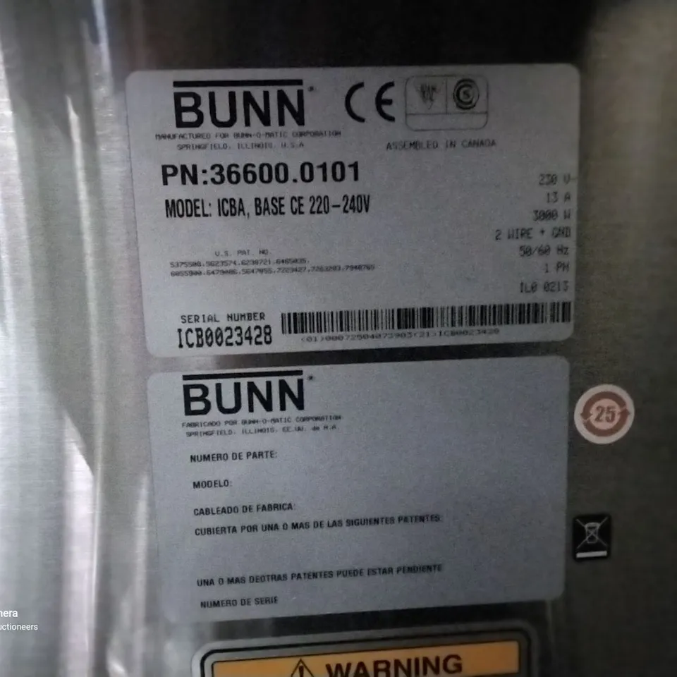BUNN DIGITAL ICBA BREWER CONTROL GRINDER 230V
