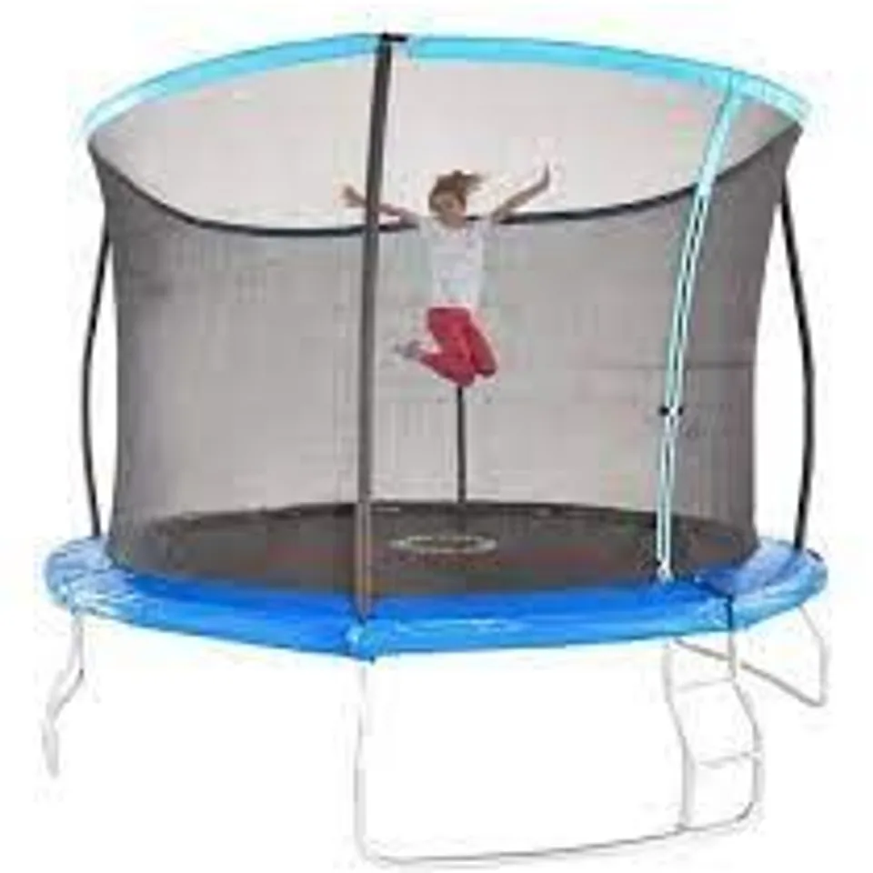 SPORTSPOWER 8FT QUAD LOK GALVANISED TRAMPOLINE WITH SAFETY ENCLOSURE