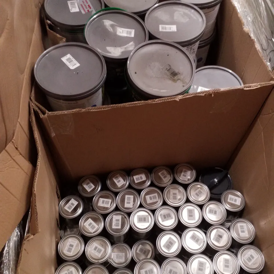PALLET CONTAINING LARGE QUANTITY OF RONSEAL PRODUCTS INCLUDING ONE COAT FENCE LIFE IN CHARCOAL GREY & 2 IN 1 PRIMER AND PAINT POTS