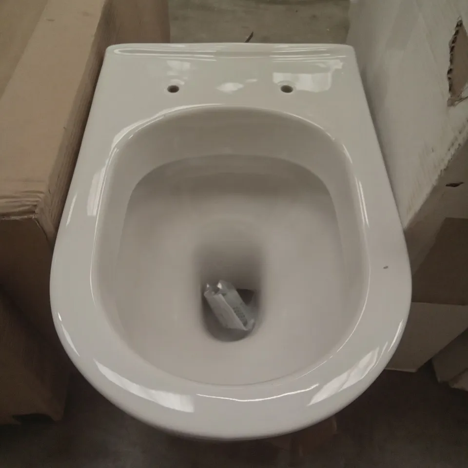BACK TO WALL RIMLESS TOILET - WHITE
