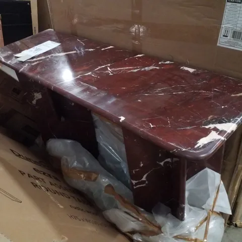 DARK BROWN MARBLE SIDE TABLE