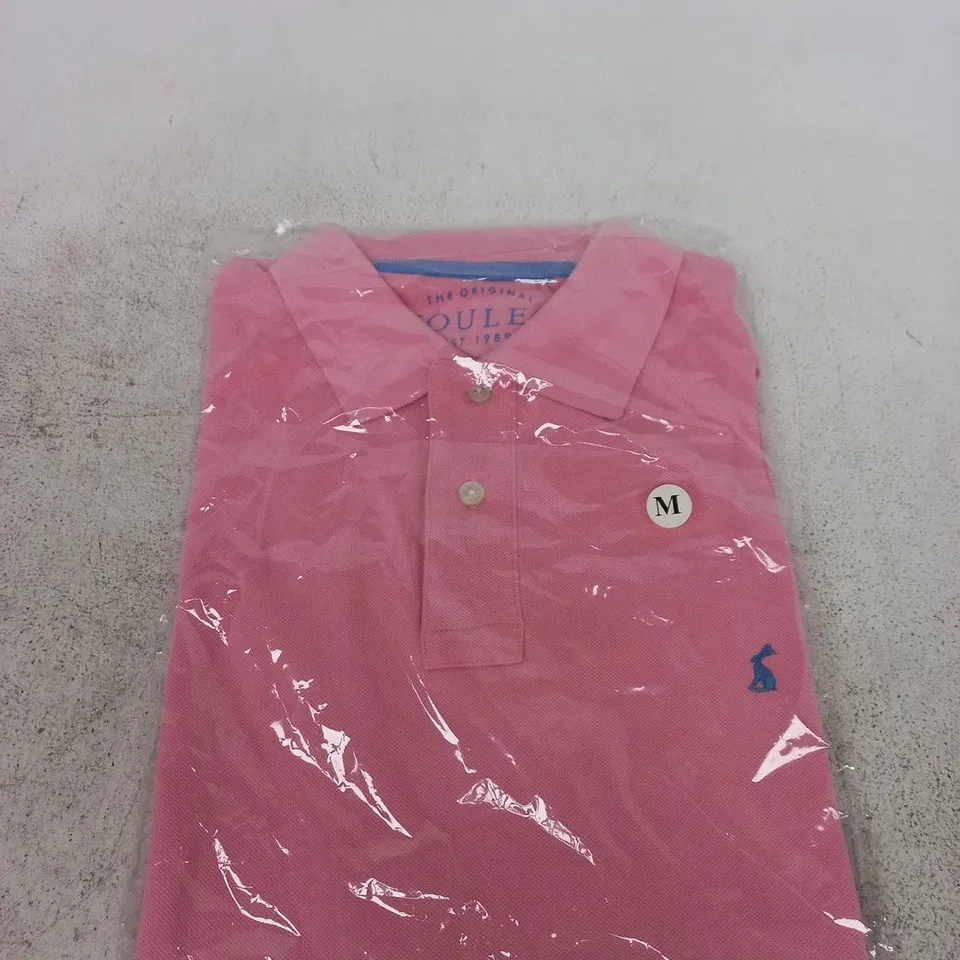 BAGGED JOULES POLO SHIRT – PINK – MEN'S SIZE M