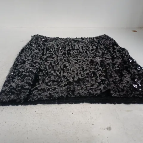 ZFFRICTION BLACK SEQUIN SKIRT - XL