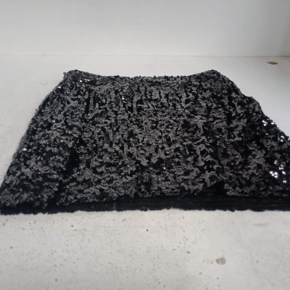ZFFRICTION BLACK SEQUIN SKIRT - XL