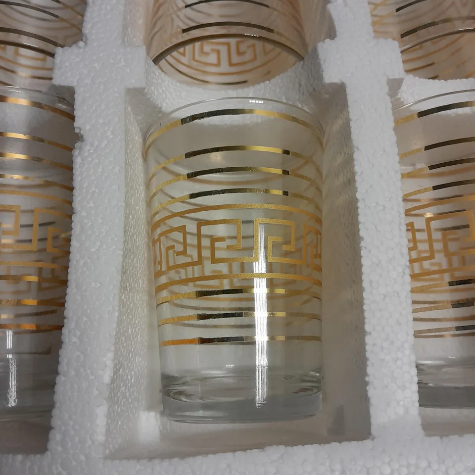 SET OF 6 BOXED EBC COLLECTIE CRYSTAL WATER SET GLASSES