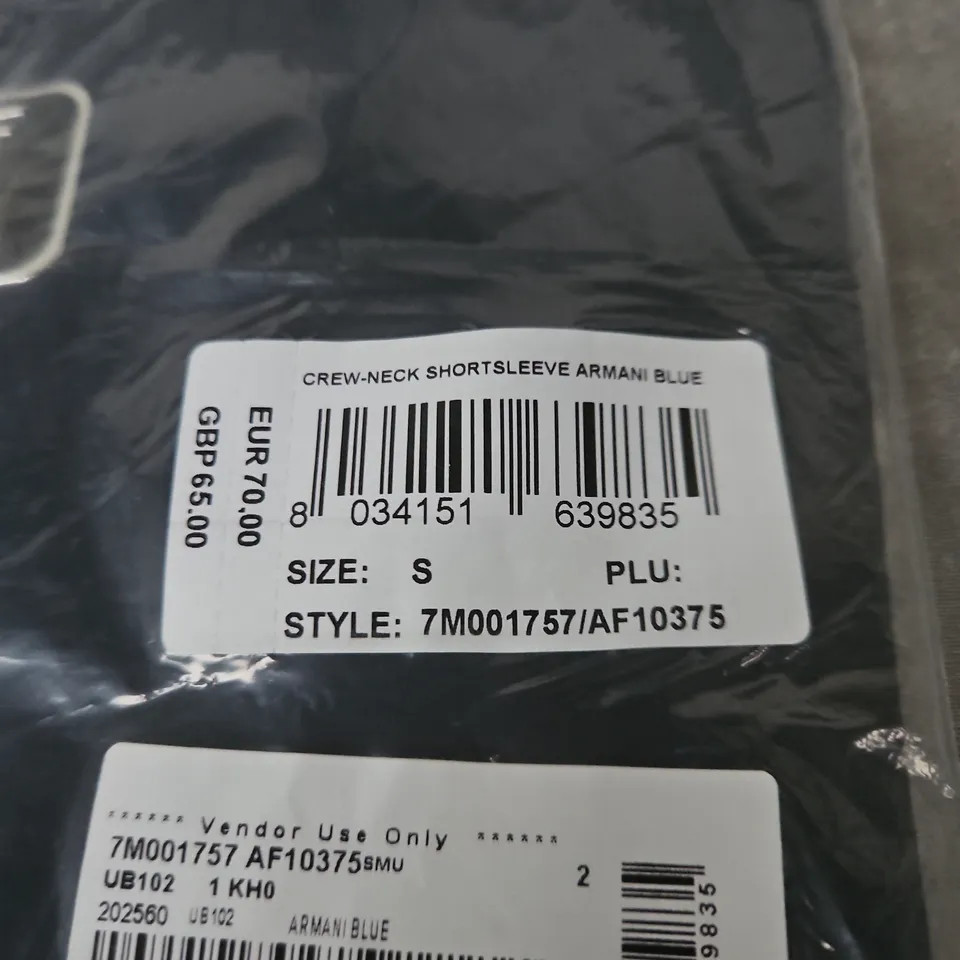 EMPORIO ARMANI BLUE T SHIRT SMALL