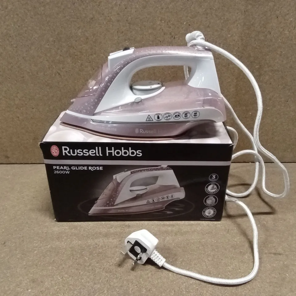 BOXED RUSSELL HOBBS PEARL GLIDE ROSE 2600W STEAM IRON