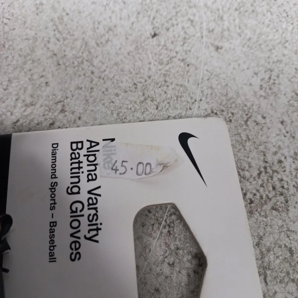 NIKE ALPHA VARSITY BATTING GLOVES – BLACK, UNISEX, SIZE L