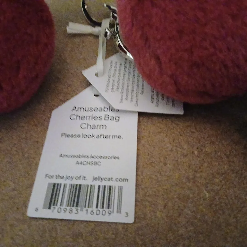 JELLYCAT AMUSEABLES CHERRY BAG CHARM