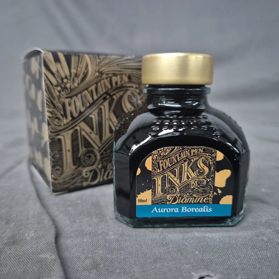 DIAMINE FOUNTAIN PEN INK - AURORA BOREALIS (80ML)