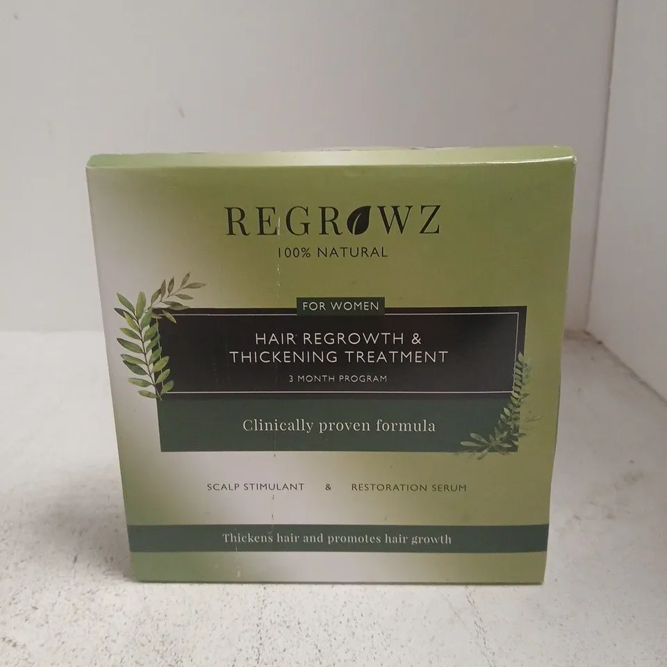 APPROXIMATELY 50 BOXED REGROWZ FOR WOMEN HAIR REGROWTH & THICKENING TREATMENTS 