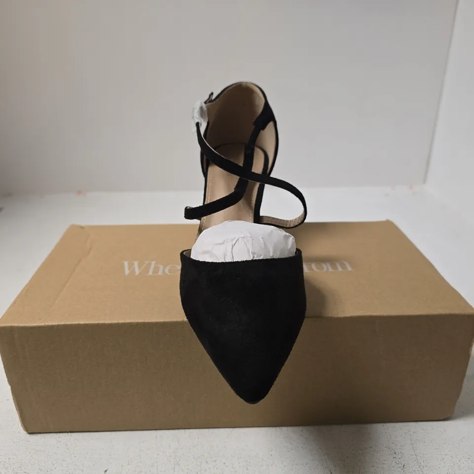 WHERES THAT FROM WOMENS BLACK SHOES UK 7 BOXED