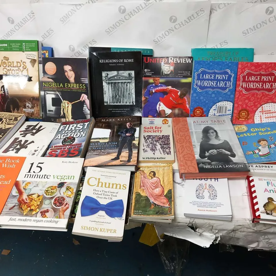 LARGE QUANTITY OF ASSORTED BOOK TITLES INCLUDE FICTION AND NON-FICTION TITLES BY AUTHORS SUCH AS;