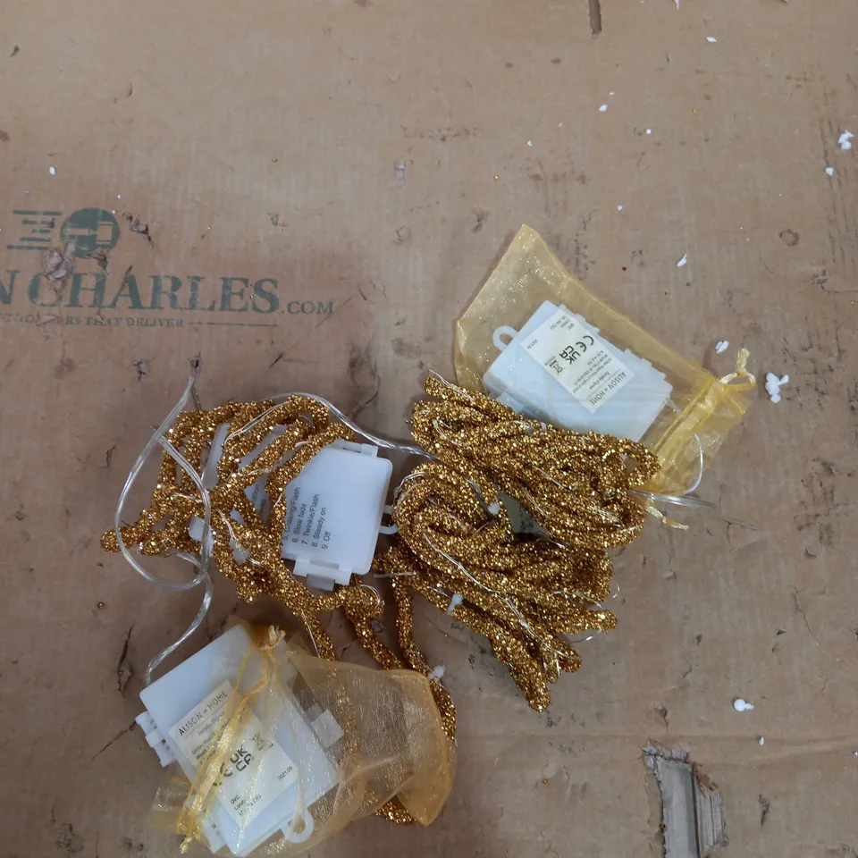 ALISON CORK SET OF 2M PRE-LIT GLITTER ROPE STRANDS 