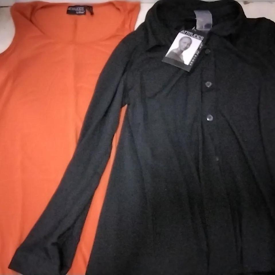 BOX OF 8 ATTITUDES BY RENEE BLACK AND ORANGE 2 PCS SET LARGE 