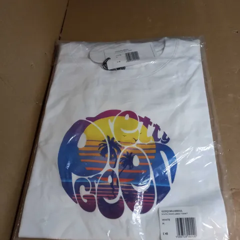 PRETTY GREEN SYNTH WAVE LOGO T-SHIRT SIZE M