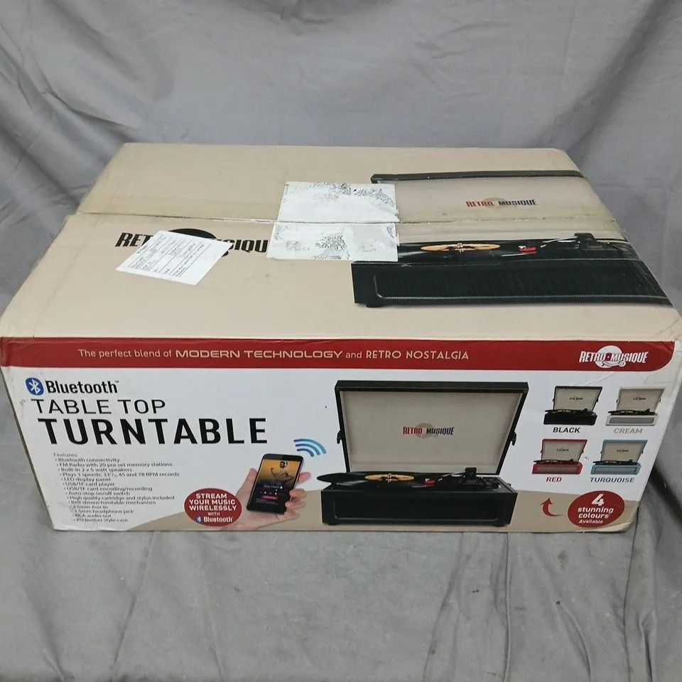 BOXED TABLE TOP TURNTABLE