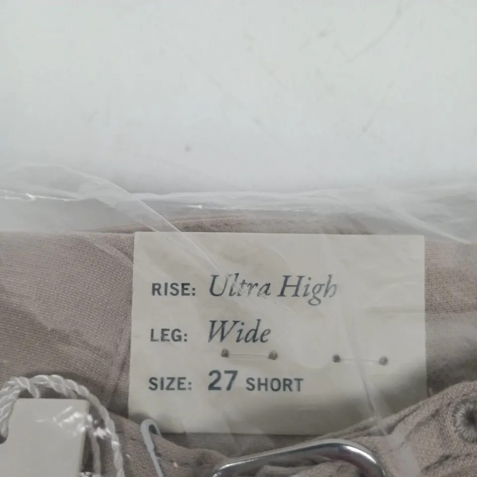A&F SLOANE COLLECTION WIDE-LEG TROUSERS – RISE ULTRA HIGH, SIZE 27 SHORT