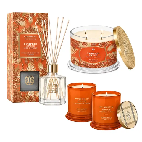 HOMEWORX BY SKATIN COZY NIGHTS FRAGRANCE BUNDLE PUMPKIN SPICE