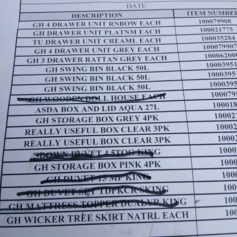 PALLET OF APPROXIMATELY 12 ASSORTED PRODUCTS TO INCLUDE; 4 DRAWER UNIT, SWING BIN, REALLY USEFUL BOXES, WICKER TREE SKIRT, STORAGE BOX AND REPLACEMENT VACUUM CLEANER FILTER KIT