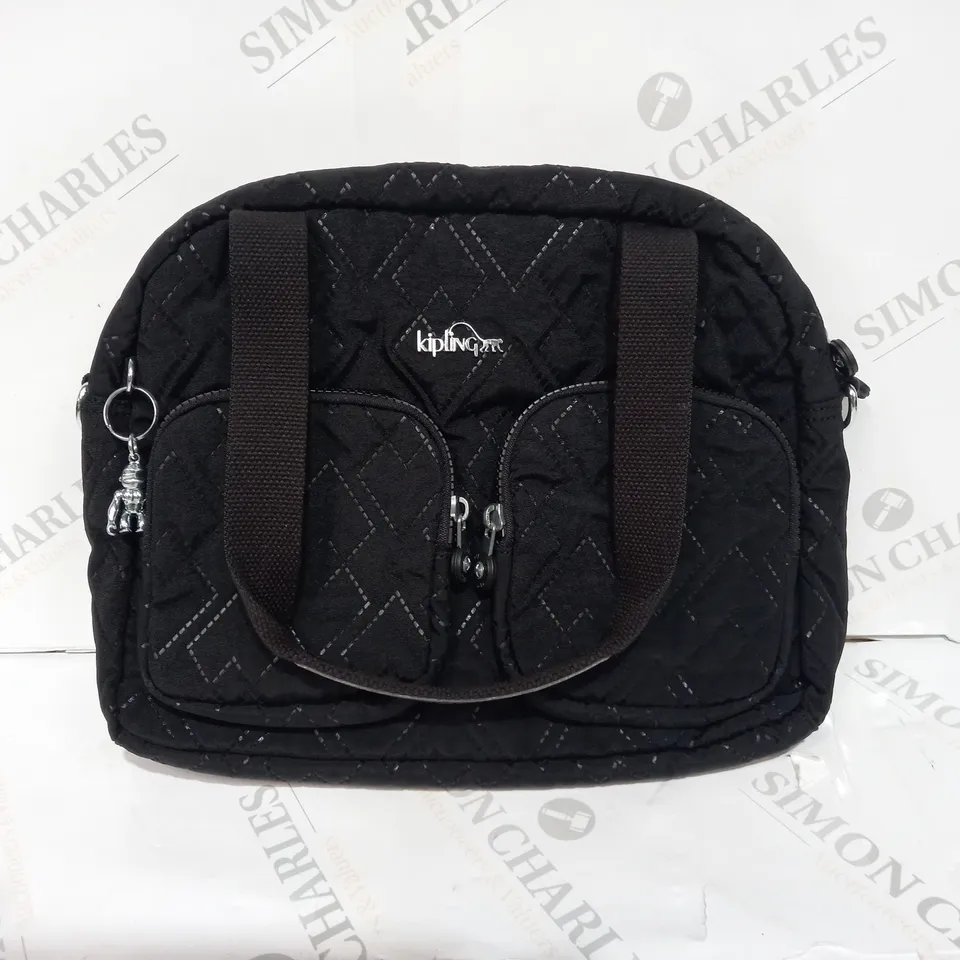 KIPLING TOMEE PREMIUM LARGE SHOULDER BAG - RETRO BLACK