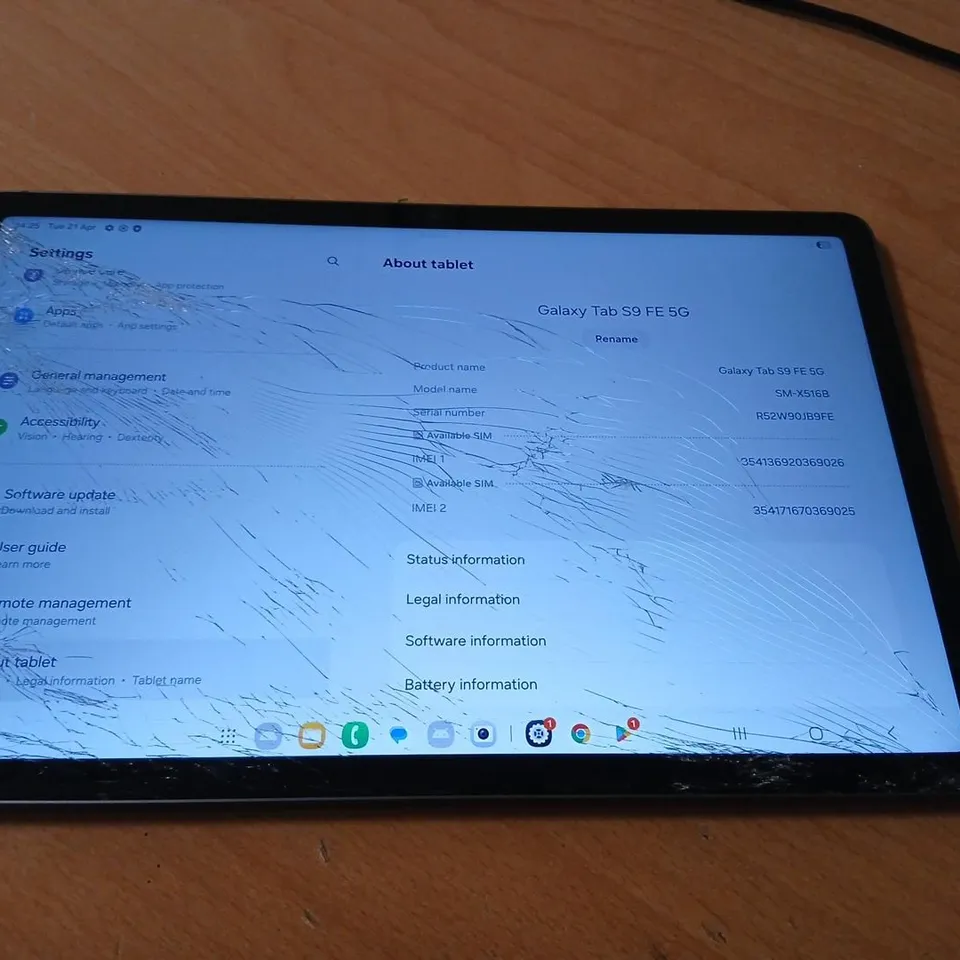 SAMSUNG GALAXY TAB S9 FE 5G TABLET – SPACE GRAY