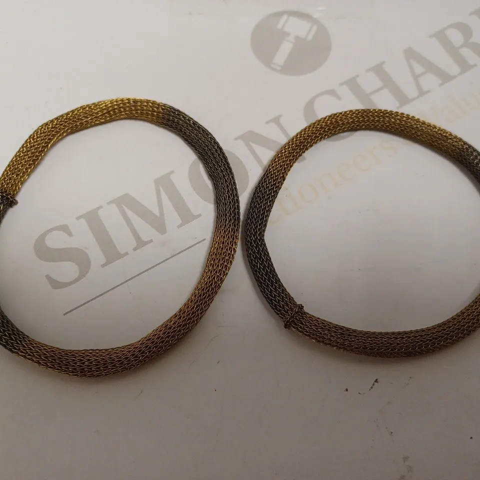 MILENA ZU KNITTED BRASS BRACELETS