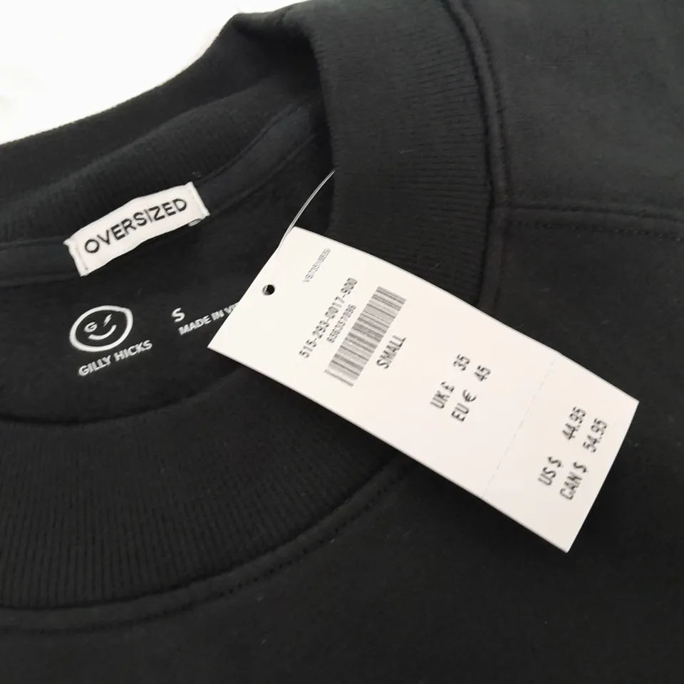 GILLY HICKS OVERSIZED BLCK JUMPER - S