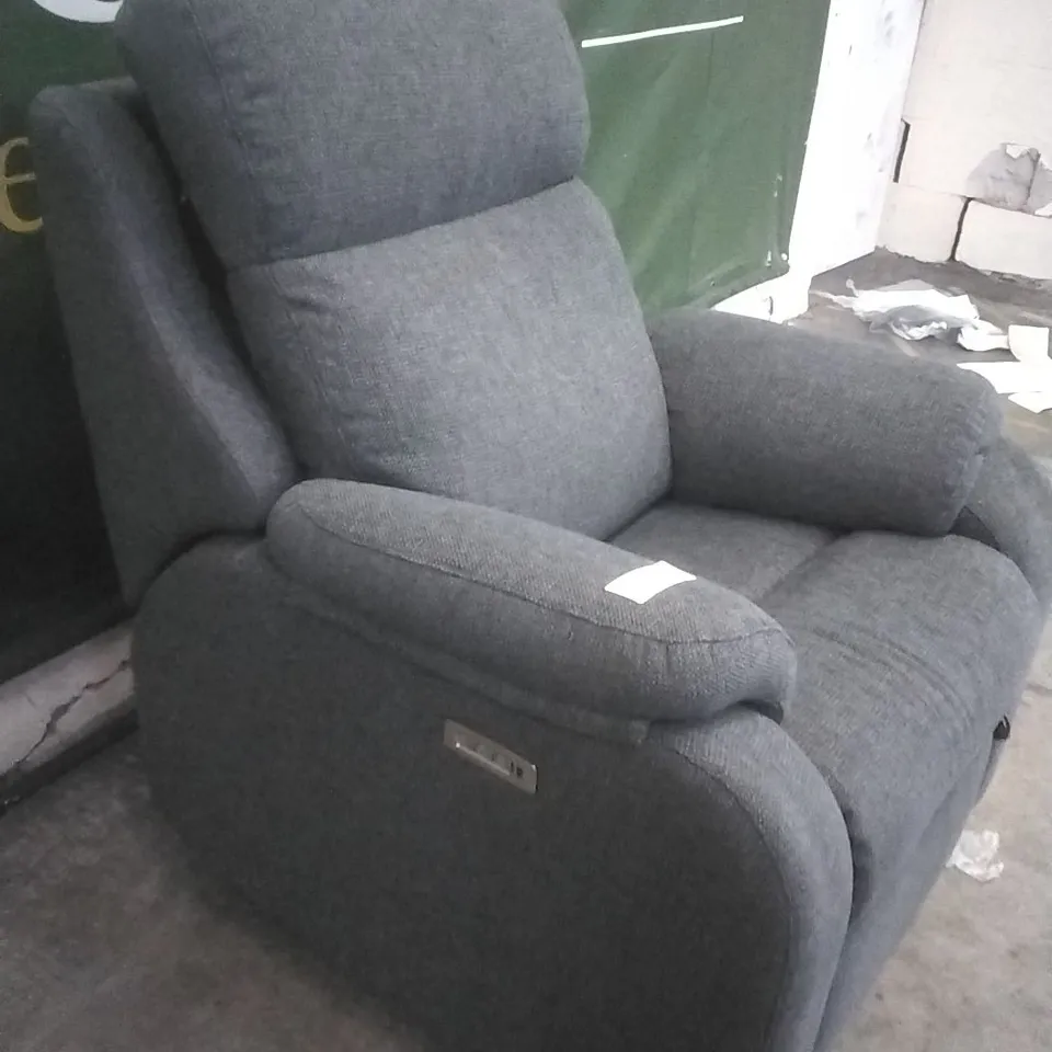 QUALITY G-PLAN BRITISH MADE HARDWOOD FRAMED KINGSBURY ROCHE SLATE POWER RECLINING ARMCHAIR