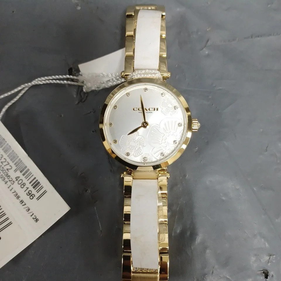 BOXED COACH LADIES CARY CRYSTAL WATCH