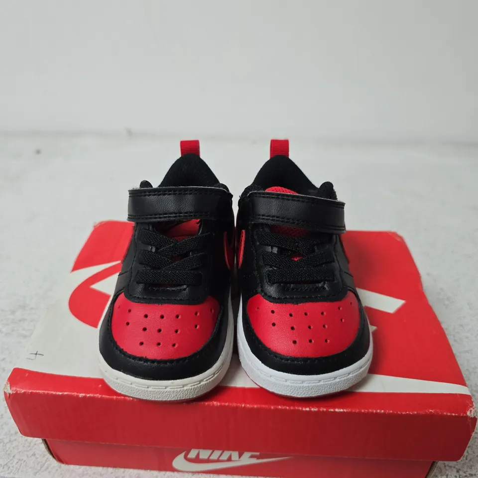 NIKE KIDS' SNEAKERS – BLACK & RED - SIZE 2.5