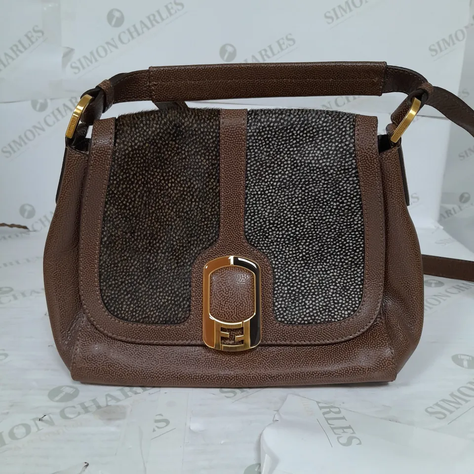 FENDI POUCH BAG IN BROWN 