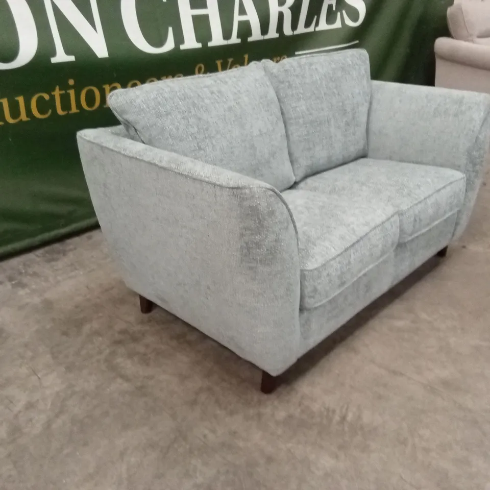 SIENNA 2 SEATER FABRIC SOFA - DUCK EGG BLUE