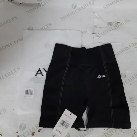 AYBL REFLEX SEAMLESS SHORTS IN BLACK SIZE S