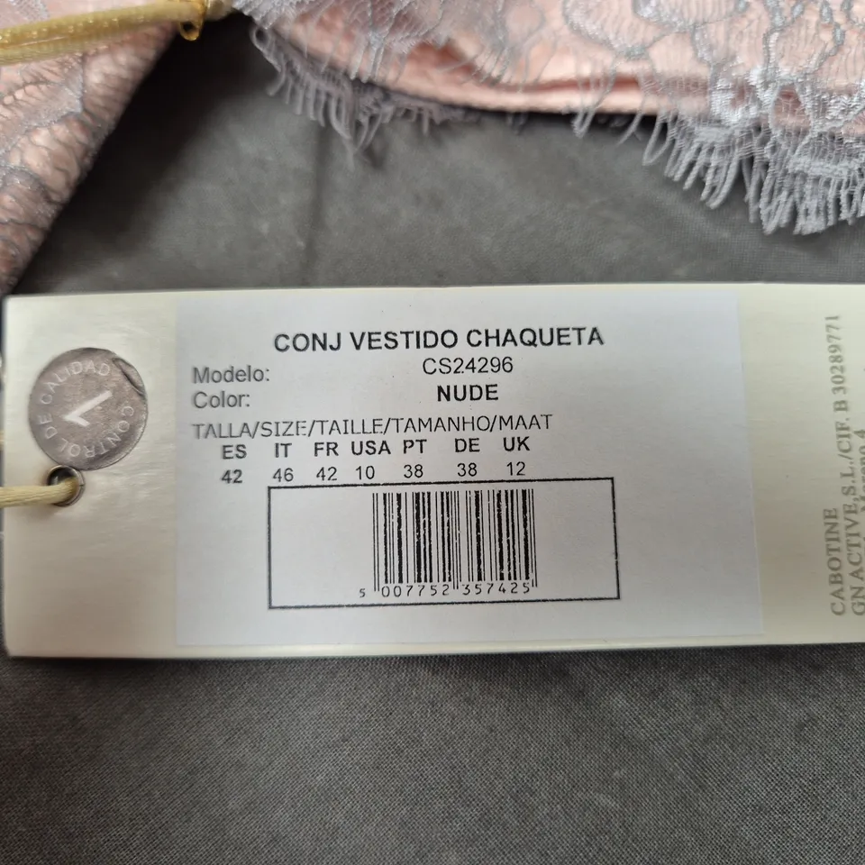 CABOTINE NUDE DRESS & JACKET SET – WOMEN'S, UK SIZE 12