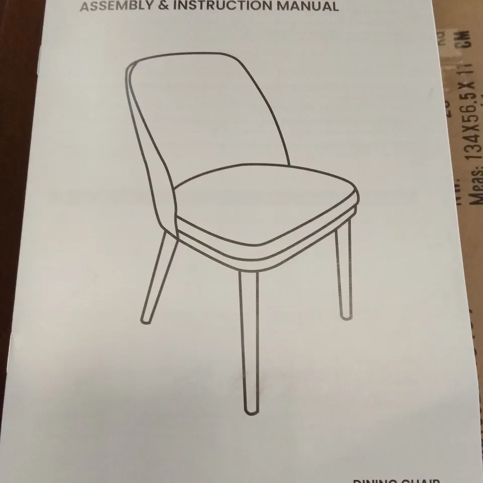 BOXED SET OF 2 DESIGNER DINING CHAIRS - GREEN FABRIC (1 BOX)