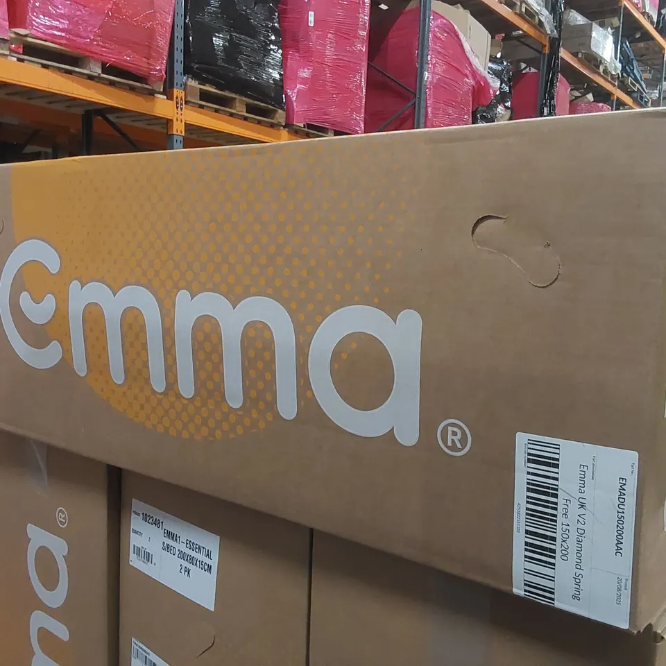BRAND NEW BOXED EMMA UK V2 DIAMOND SPRING FREE 150 x 200CM KING SIZE MATTRESS