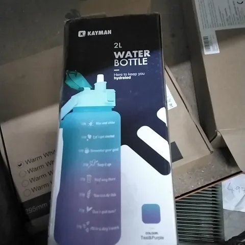 BOXED KAYMAN 2L WATER BOTTLE - PURPLE & TEAL