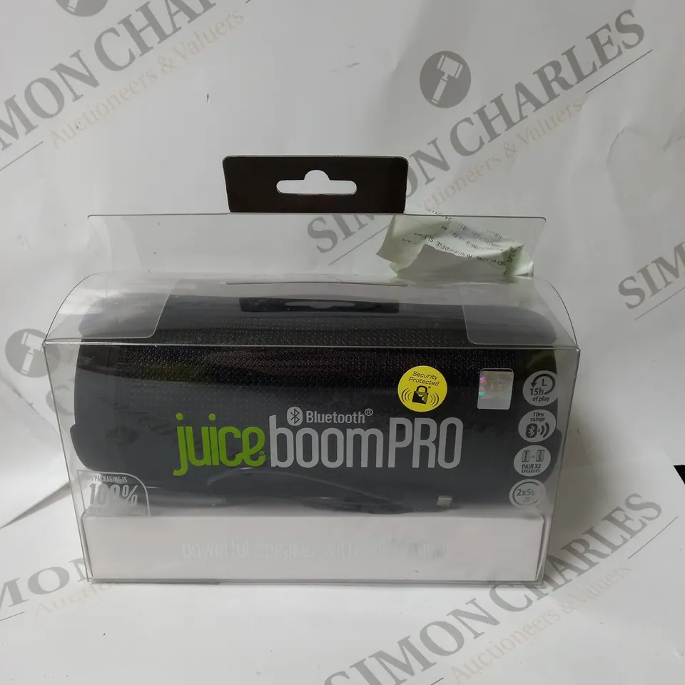 BOXED JUICEBOOMPRO PORTABLE BLUETOOTH SPEAKER 