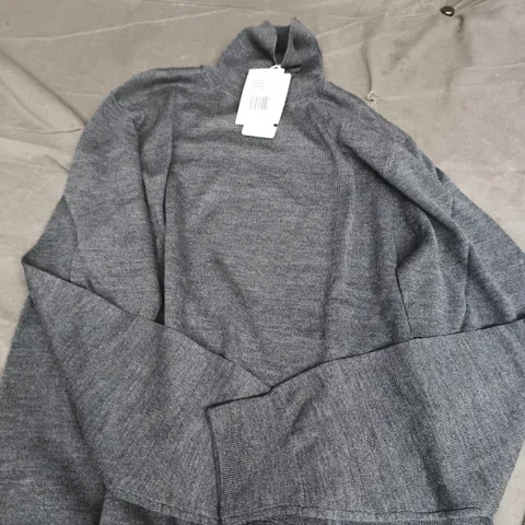 HAWES & CURTIS GREY KNIT JUMPER, SIZE L
