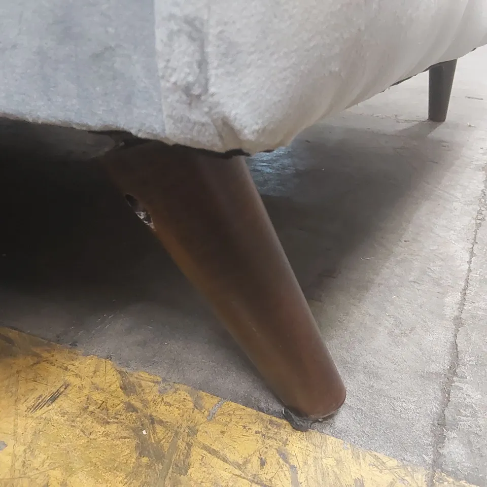 QUALITY DESIGNER 3 SEATER VELVET UPHOLSTERED SOFA - MISSMATCHED CUSHIONS