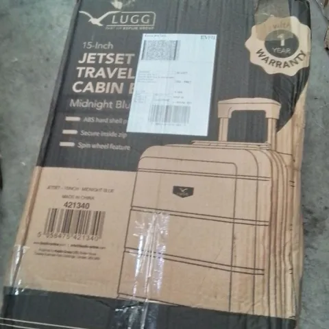 BOXED LUGG 15INCH JETSET TRAVEL CABIN BAG MIDNIGHT BLUE