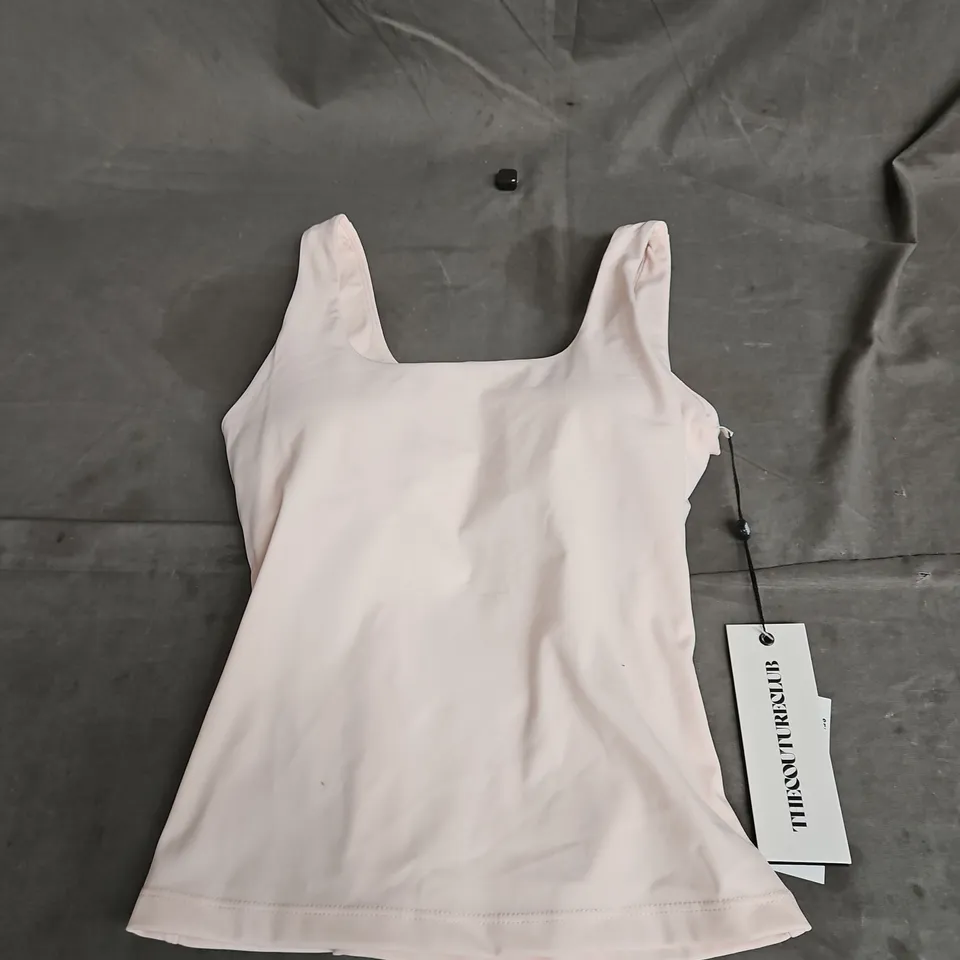THE COUTURE CLUB SCULPTING STRETCH SCOOP NECK SPORTS TOP IN PINK SIZE 6