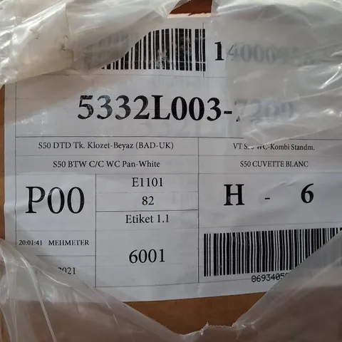 PALLET CONTAINING APPROXIMATELY 6 VITRA
S50 CLOSE COUPLED FULLY BACK TO WALL TOILET PAN