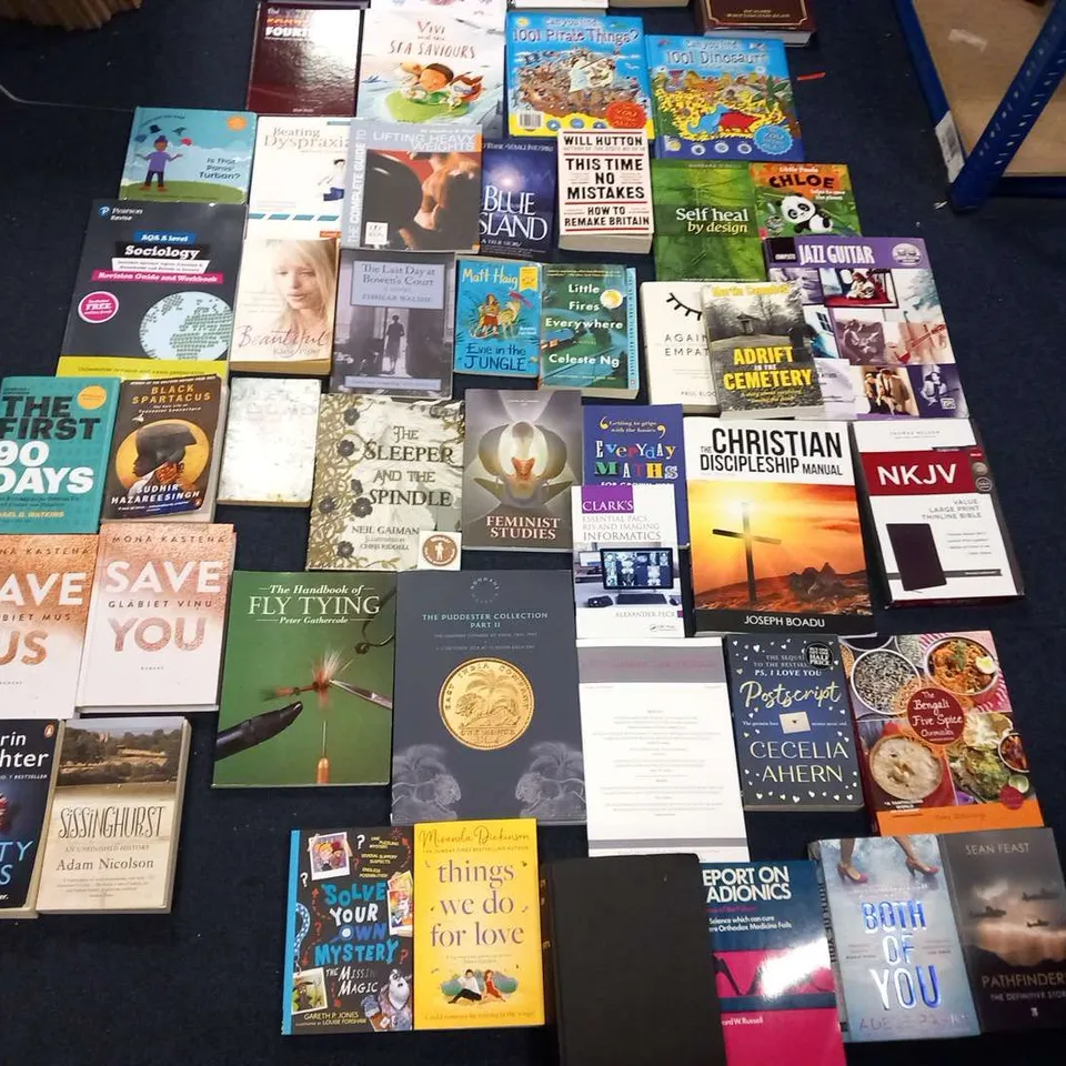 LARGE QUANTITY OF ASSORTED BOOK TITLES INCLUDE FICTION AND NON-FICTION TITLES BY AUTHORS SUCH AS;