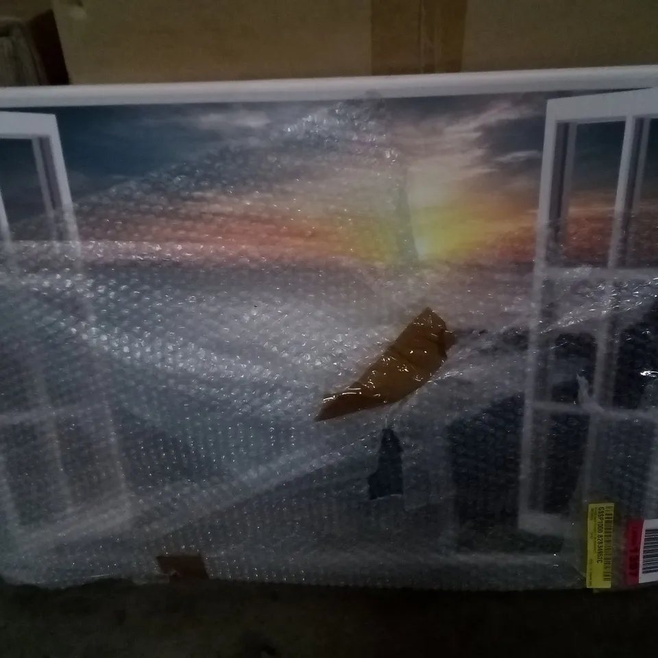 CORNISH COAST THROUGH A 3D WINDOW - WRAPPED CANVAS  