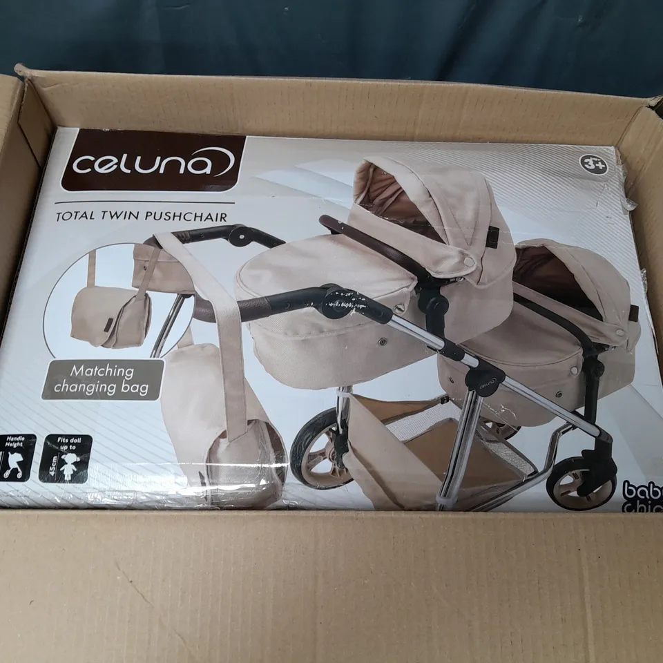 BOXED CELUNA TOTAL TWIN KIDS PUSHCHAIR