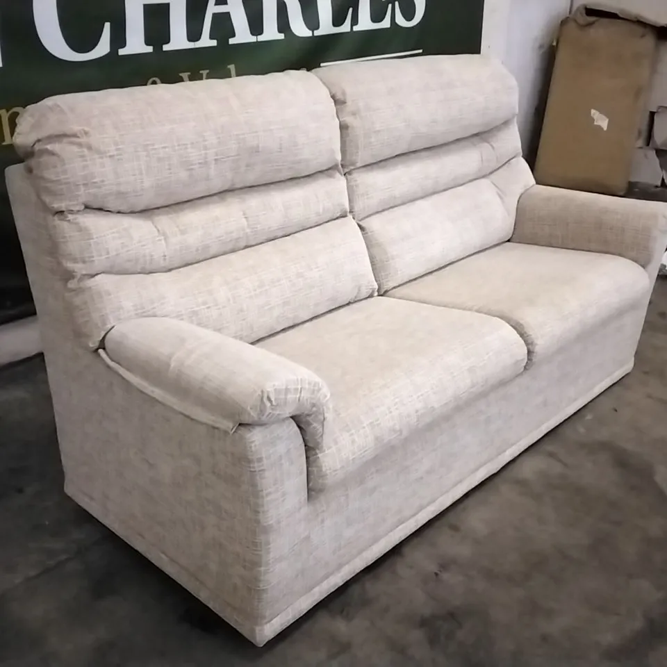 QUALITY BRITISH DESIGNED & MANUFACTURED G PLAN MALVERN 3 SEATER SOFA WAFFLE CARAMEL FABRIC